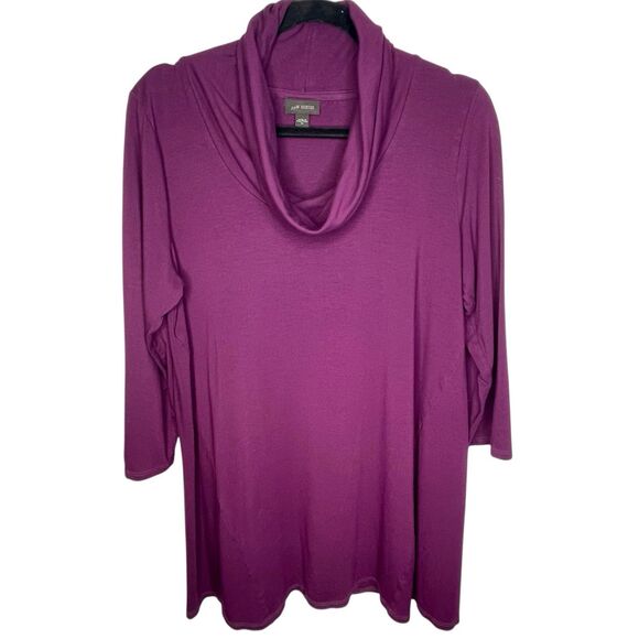 J. Jill Tops - J.Jill Wearever Purple Cowl Neck Tunic Work Office Travel Jersey Knit Boho  SZ M